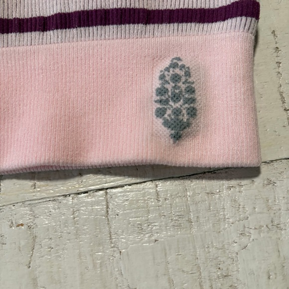 FP Movement Go To Striped Bra NWT size XL Deep Mulberry Combo Cropped Tank Gym - Picture 4 of 11